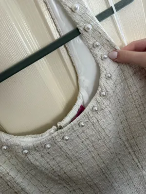 Miami White Tweed Mini Dress thumbnail 4