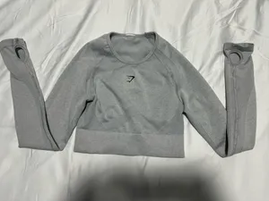 Gym Shark FLEX SPORTS LONG SLEEVE CROP TOP thumbnail 3