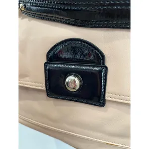 COLE HAAN‎ Leather Light Pale Beige Handbag Purse Satchel Chain thumbnail 8