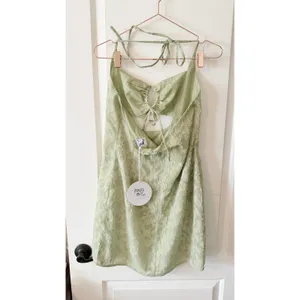 Princess Polly Mini Dress‎ Womens Andre Size 10 Green Floral Burnout Halter thumbnail 5