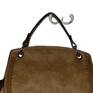 Womens Tan Faux Leather Satchel Handbag Shoulder Bag Crossbody Strap Top Handle‎ thumbnail 2