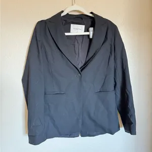 Aritzia Babaton‎ Wool Blazer Sz 4 Black Boxy Fit thumbnail 2
