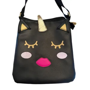 Betsey Johnson Womens Black Kitten Face Shoulder Bag 9.5"x8.5" SKU 6935 thumbnail 2