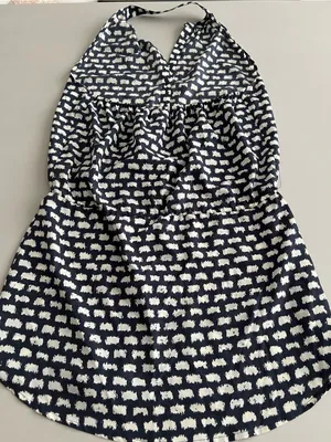 Ulla Johnson Vasia Blue Printed Halter Mini Dress Womens S Beach Summer Vacation thumbnail 4
