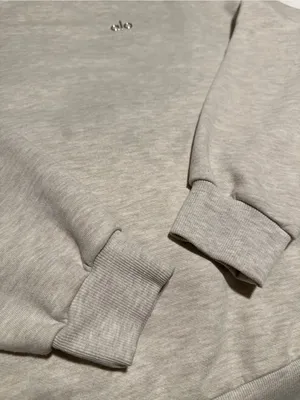 ALO Yoga Female Accolade Crew Neck Pullover Cozy Sweatshirt Oatmeal Heather XL thumbnail 11