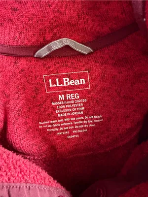L.L.Bean Sweater Fleece Pullover Snap Neck Burgundy Heather Women’s M thumbnail 6