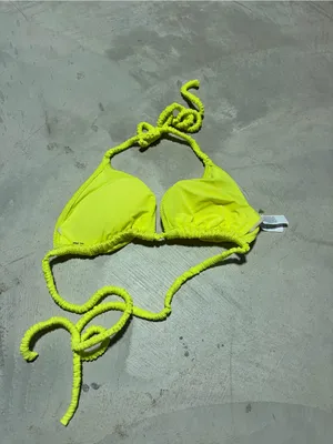 Aerie Neon Yellow Ruched Triangle Bikini Top XL thumbnail 5
