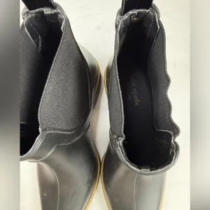 Kate Spade Solstice Ankle Rain Bootie Water Resistant Black Rubber Size 6 thumbnail 6