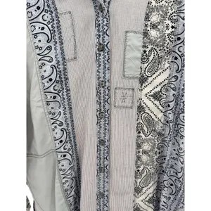 Free‎ People All Patched Up Chambray Buttondown Blue Shirt Women's Size Small thumbnail 6