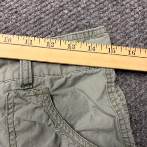 No Boundaries Y2K Sage Green Cargo Micro Mini Skirt sz 9 Low Rise Utility Cotton thumbnail 4