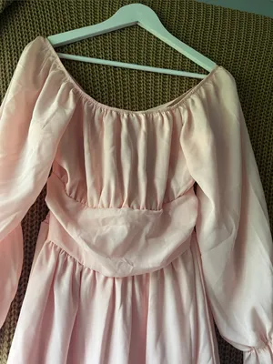 Zaful Light Pink Off-Shoulder Long Sleeve Ruffle Dress thumbnail 2
