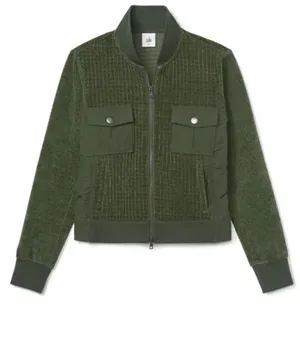 Cabi Olive Green Velour Uni Jacket size XS retails $175 thumbnail 1