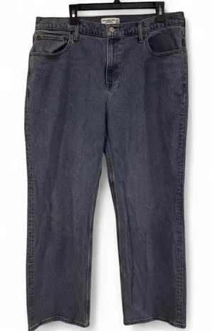 Abercrombie Fitch Women's 34" 18 Jeans 90s Straight Ultra High Rise Embroidered thumbnail 1