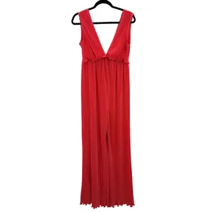 The Frolic Nuuly Maternity Pleated Plisse Jumpsuit Ruffle Small‎ Anthropologie thumbnail 2