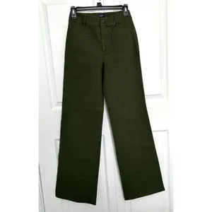 J.Crew $118 Lizzie High Rise Patch Pocket Wide Leg Pant Pine Green Size 24T thumbnail 6