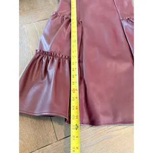 Amylynn Faux Leather Mini Dress Womens‎ Burgundy Size Small thumbnail 6