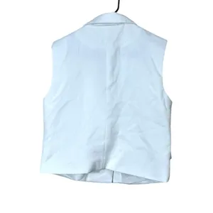 Commense White Sleeveless‎ Vest Blazer Size L thumbnail 7