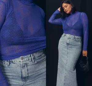 NWT $68 By Sapphire Pullover Sheer Lace Turtleneck XS thumbnail 3