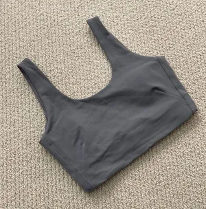 Paragon Fitwear Cristina Capron Sports Bra Low V-Back Sports Bra Grey VEUC thumbnail 1