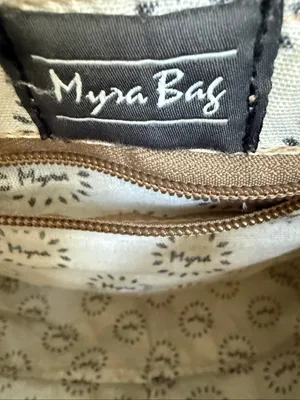 Myra Bag Edgy Star Canvas and Leather Tote Shoulder Bag thumbnail 7