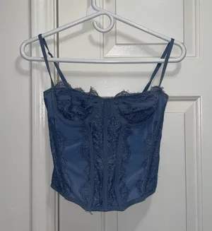 Urban Outfitters Out From Under Blue Corset Top thumbnail 1