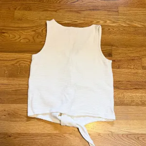 Texture & Thread Madewell Women’s XXS Cream Top Button Vest Sleeveless Cotton thumbnail 5