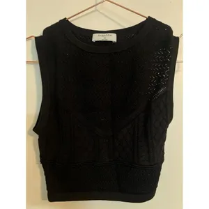 Babaton Aritzia Pointelle Crop Top‎ Size XS Black thumbnail 4