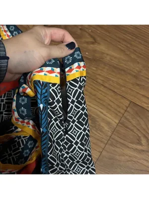 Jealous Tomato Multicolor Patterned Wide Leg Palazzo Flare Pants Office Boho thumbnail 3