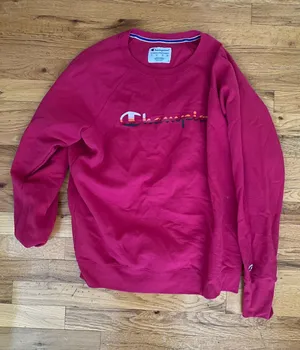 Pink Champion Crewneck Sweatshirt Long Sleeve thumbnail 1