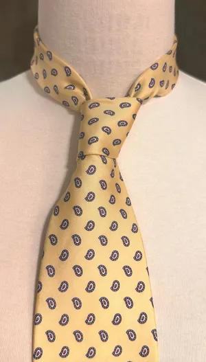 Stafford Men's Tie Silk Yellow Geometric Vintage Classic Necktie Office wear thumbnail 1