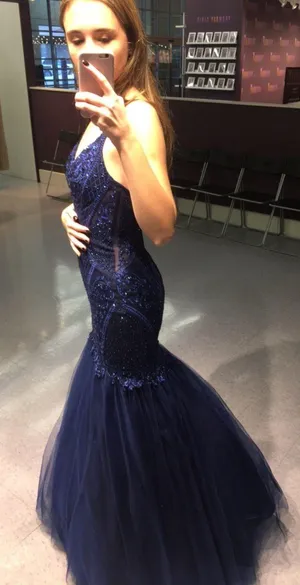 Prom shop Prom Dress Blue Size 2 thumbnail 5