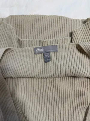 ASOS Ribbed Knit High Neck Tank Top thumbnail 3