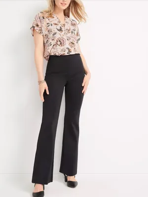 Maurices Black Everflex High Rise Pull On Flare Pants Size M Medium Regular thumbnail 10