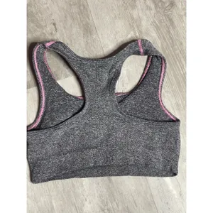 Champion Sports Bra Racer Back Women's Sz‎ M Athletic Gray Pink Pullover Stretch thumbnail 3