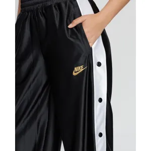 Nike Glam Dunk Popper Pants Black Satin Snap Side‎ Wide Leg XS CI9972-010 thumbnail 2