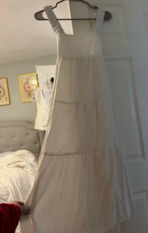NWT white layered maxi dress thumbnail 1