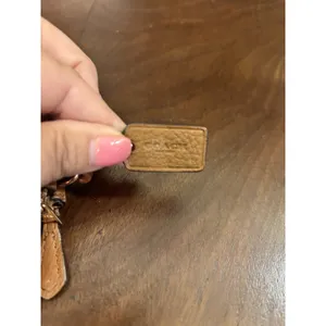 Coach‎ Brown Pebbled Leather Double Zip Wristlet Wallet Credit Card Organizer thumbnail 6