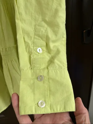 EUC Free People Billie Tiered Mini Shirt Dress Citrus Generous XS thumbnail 9