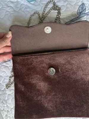 Brown y2k-inspired bejeweled purse thumbnail 3