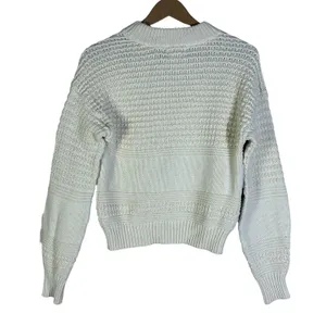 Universal Thread Cotton Knit Sweater Womens XS Cream Cozy Clean Girl Minimalist thumbnail 5