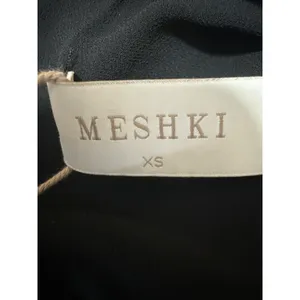 NEW Meshki Black Silk Satin One Shoulder Sleeveless Tie Waist Maxi Dress Size S thumbnail 4