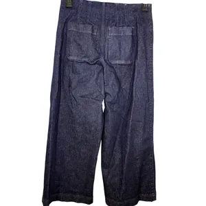 SPANX High-Waisted Pull-On Wide Leg Denim Jeans Pants Size Large Dark Wash thumbnail 3