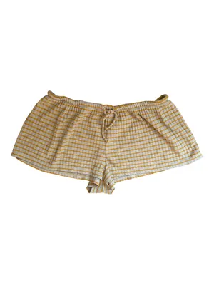 Old Navy Vintage Y2K Yellow Striped Knit Pajama Shorts Medium beach resortwear thumbnail 3