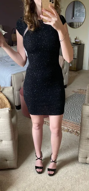 Windsor Black Sparkly Dress thumbnail 1
