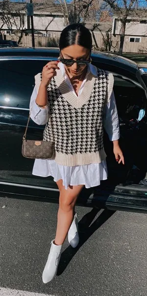 Boutique Checkered Sweater thumbnail 1