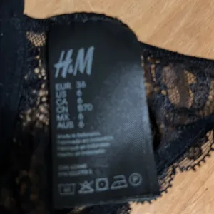 H&M Lace Bra Bralette Black Y2K‎ Coquette Festival Fairy thumbnail 4