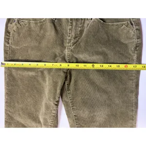 JAG Olive Green Corduroy Pants Women Straight Leg Stretch Y2K Western Glove Work thumbnail 6