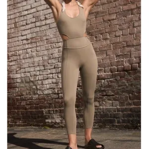 FP Movement Size-L by Free‎ People Women's Jumpsuit My High Beige thumbnail 3