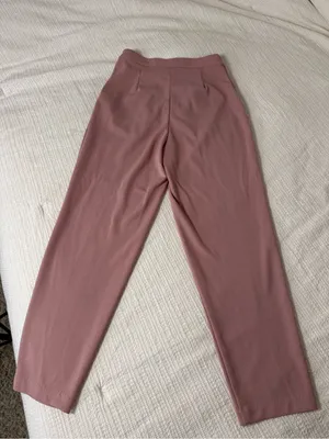 Good Luck Gem Tailored High-Rise Trousers in Mauve Pink thumbnail 4
