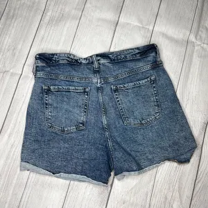 Wild Fable High Rise Short Jean Blue Denim Raw Hem Cotton Stretch Sz 12 31R thumbnail 2